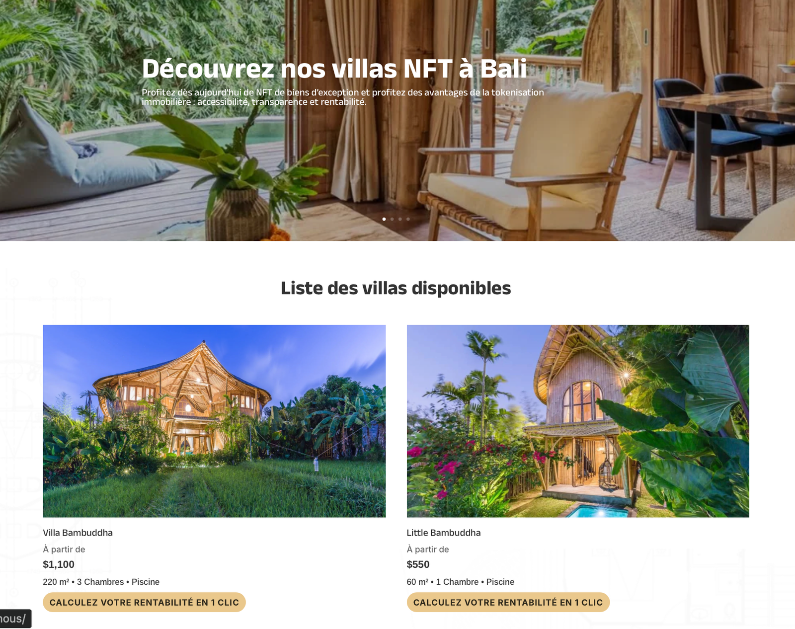 Bambuddha Villa — univers visuel premium